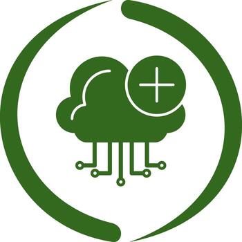 icono de vector de computación en la nube