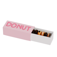 Donut isolated on transparent background . 3D rendering png