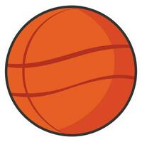 baloncesto vector clipart aislado en blanco fondo, vistoso baloncesto ilustración