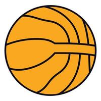 baloncesto vector clipart aislado en blanco fondo, vistoso baloncesto ilustración