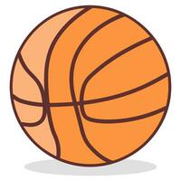 baloncesto vector clipart aislado en blanco fondo, vistoso baloncesto ilustración