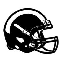 American Footballer Helmet vector silhouette, Black Silhouette of Football Helmet Clipart