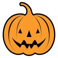 Free Halloween scary pumpkin vector Clipart, Halloween creepy pumpkin Flat illustration