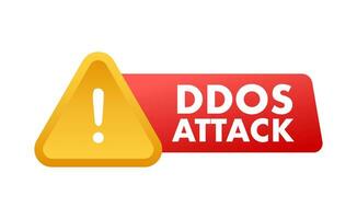 DDOS attack, hacker bomb. Denial of Service. Vector stock illustration.