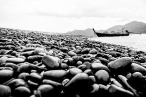 Ko Hin Ngam island in black and white color, Thailand photo