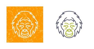 icono de vector de orangután