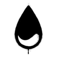 Spray Painted Graffiti Water drop logo vector icon isolated on white background.