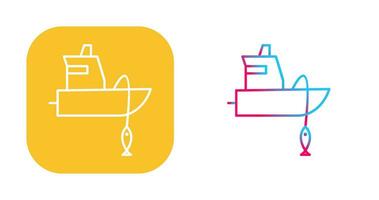 Fishing Boat Vector Icon