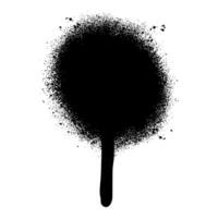 graffiti Spray painted Drips Black ink splatters isolated on white background. vector