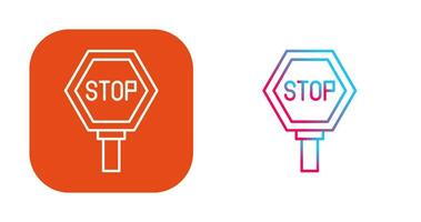 icono de vector de señal de stop