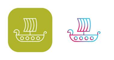 Viking Ship Vector Icon