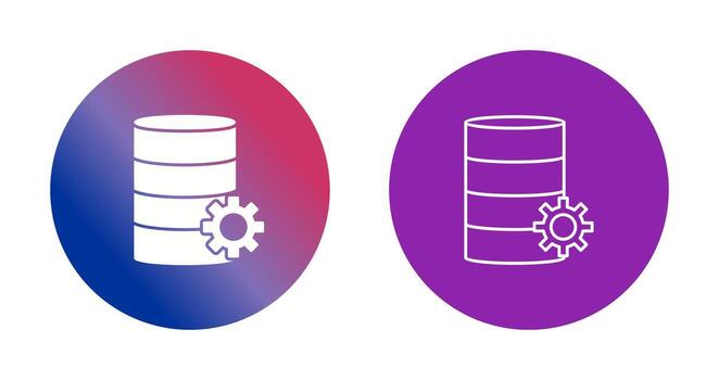Unique Database Management Vector Icon