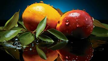 Fresco mezcla Fruta naranja y manzana foto