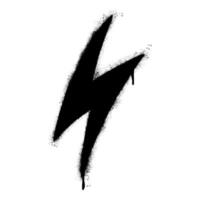 Spray Painted Graffiti electric lightning bolt symbol Sprayed isolated with a white background. graffiti electric lightning bolt icon with over spray in black over white. vector