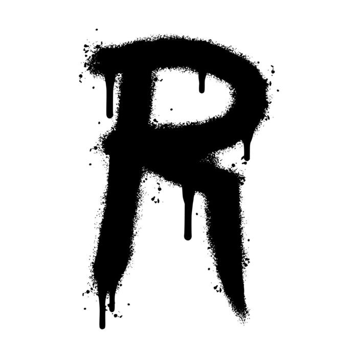 R Letter 3d Graffiti Dripping Alphabet Font Pro Vector Art, Icons, and