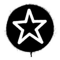 icono de estrella de graffiti pintado con spray aislado sobre fondo blanco. ilustración vectorial vector