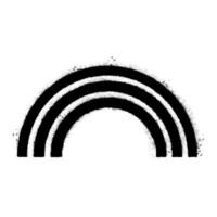 Spray Painted Graffiti rainbow icon Sprayed isolated with a white background. graffiti rainbow with over spray in black over white. vector