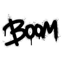 Spray Painted Graffiti Boom Word Sprayed isolated with a white background. Sprayed graffiti font boom. vector