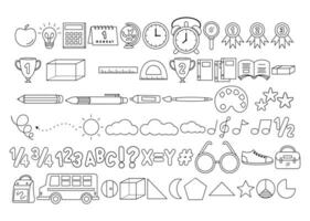 Set of minimalist concept simple thin line icons, outline stroke icons, vector illustration.