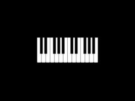 Piano Keyboard Silhouette, can use for Art Illustration, Logo Gram, Pictogram, Website, or Graphic Design Element. Vector Illustration