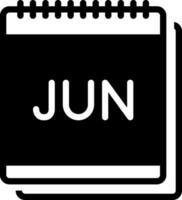 sólido icono para jun vector