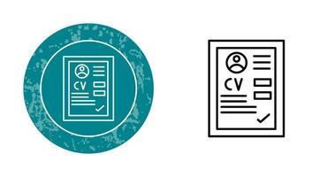 CV Vector Icon