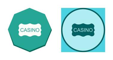 icono de vector de signo de casino