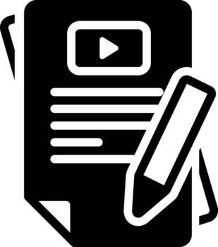 solid icon for scripts vector