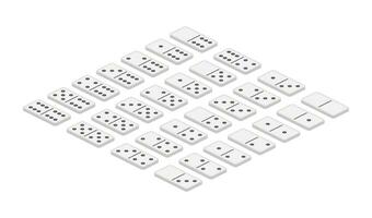 Domino game full set. game graphic element. Vector stock illustration