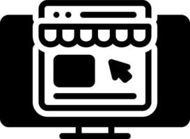 solid icon for store vector