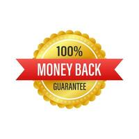 Money back guarantee. Ribbon banner. Sale tag. Sale banner badge. Vector stock illustration