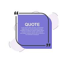 Set Quote frames. Blank template with print information design quotes. Vector stock illustration.