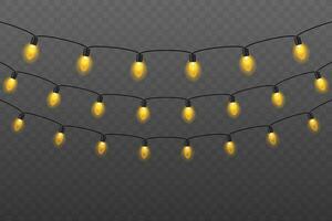 Christmas lights. Glowing lights for Xmas Holiday cards, banners, posters. vector