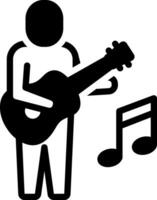 solid icon for musician vector