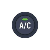 Car air condition button on white background. Vector stock illustration