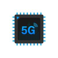 5g é SIM incrustado sim tarjeta icono símbolo concepto. nuevo chip móvil celular comunicación tecnología. vector valores ilustración