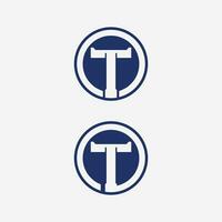 letter T logo image and font T design graphic  vector