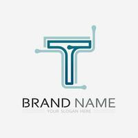 letter T logo image and font T design graphic  vector