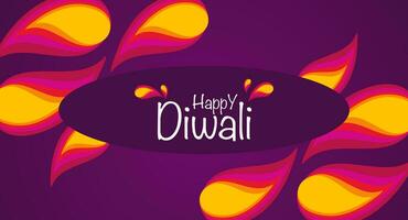 feliz fondo del festival de diwali. Diseño de fondo de Diwali para banner, cartel, flyer, banner de sitio web, vector