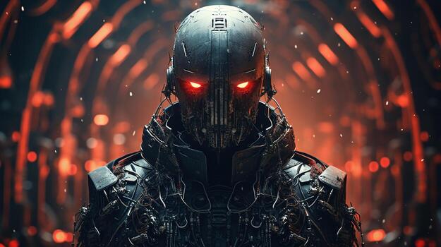 guardian of security, digital art illustration, Generative AI photo