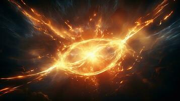 incandescent flare of light, digital art illustration, Generative AI photo