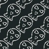 Seamless Halloween pattern. Doodle Halloween background vector