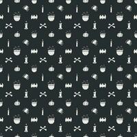 Seamless Halloween pattern. Doodle Halloween background vector