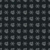 Seamless Halloween pattern. Doodle Halloween background vector