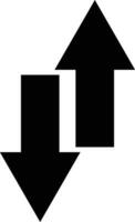 Up and down arrows icon vector isolated on white background