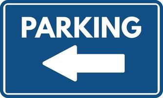 Parking left sign vector isolated on white background . Parking sign left direction