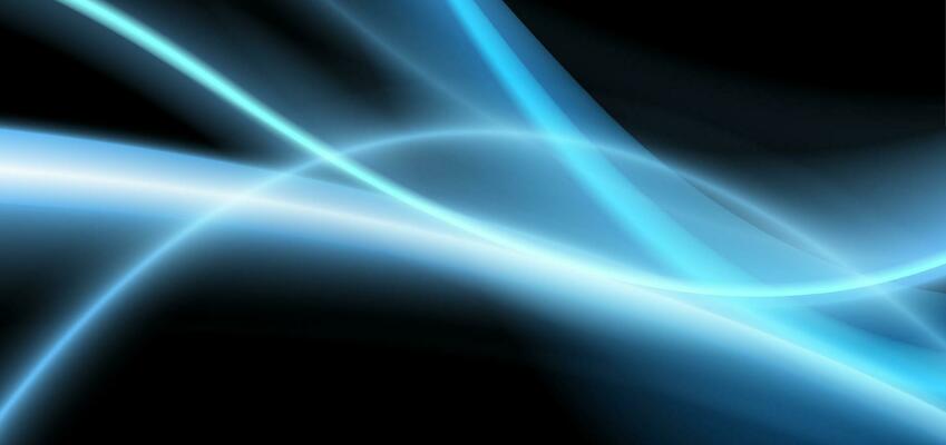 Dark blue shiny smooth flowing waves abstract background