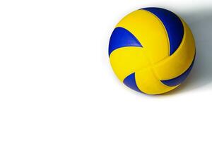 Yellow blue volleyball ball photo
