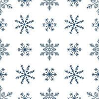 Snowflake seamless pattern. Winter cold season, holidays. Christmas and New year. Background, digital paper, wrapping paper. vector