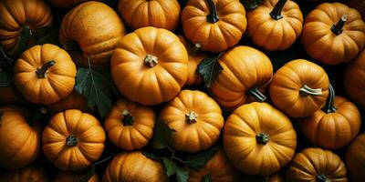 calabazas pila antecedentes. generativo ai foto